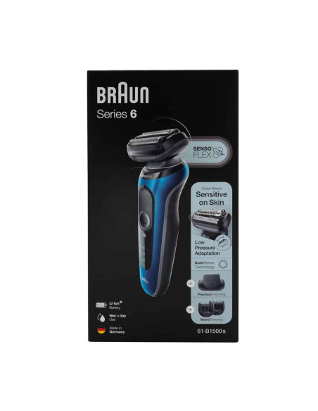 Braun Series 6 61-B1500S Golarka Foliowa Przycinarka Niebieski
