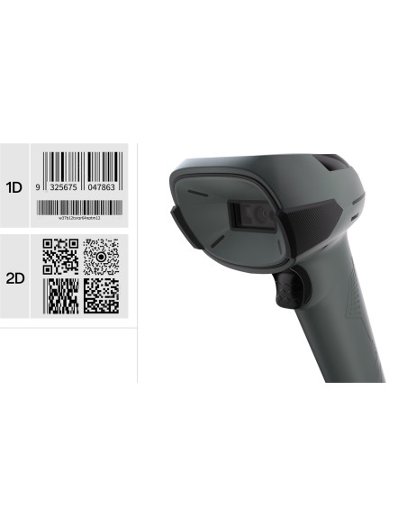 Safescan 310-W Ręczny Czytnik Kodów Kreskowych 1D/2D Cmos Czarny, Szary