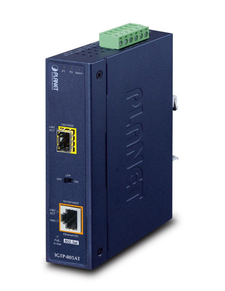Planet Igtp-805At Konwerter Sieciowy 2000 Mbit/S 1310 Nm Niebieski