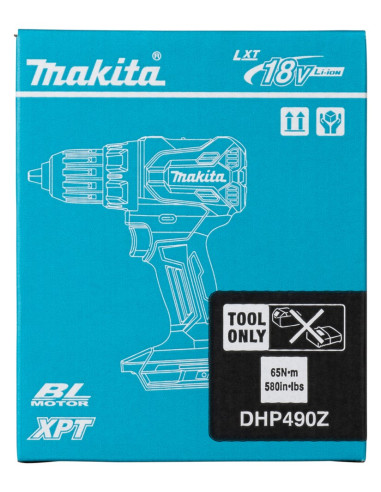 Makita Dhp490Z Wkrętak Zasilany/Zakrętark Udarowy 1900 Rpm Niebieski, Czarny
