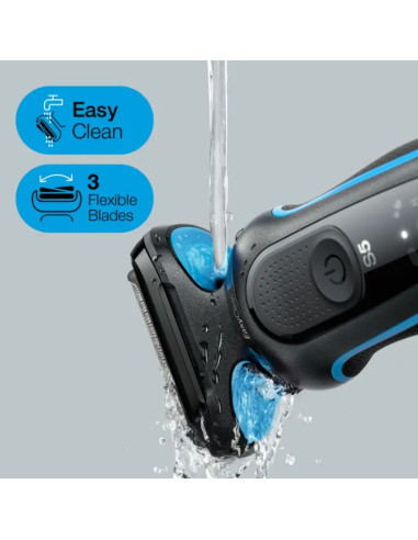 Braun Series 5 51-B1820S Golarka Foliowa Czarny, Niebieski
