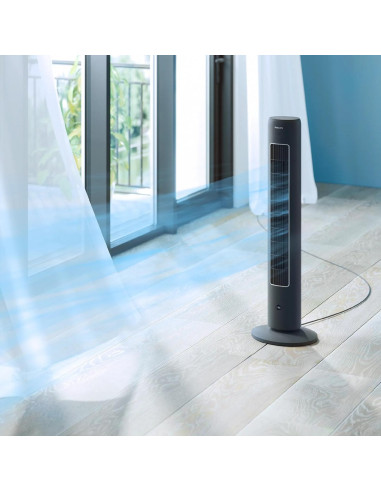 Philips | Cx5535/11 | Wentylator Wieżowy | Ciemnoszary | Średnica 31 Cm | Liczba Biegów: 3 | Oscylacja | Tak
