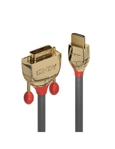 Lindy 36198 Adapter Kablowy 10 M Hdmi Typu A (Standard) Dvi-D Szary