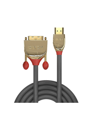 Lindy 36198 Adapter Kablowy 10 M Hdmi Typu A (Standard) Dvi-D Szary