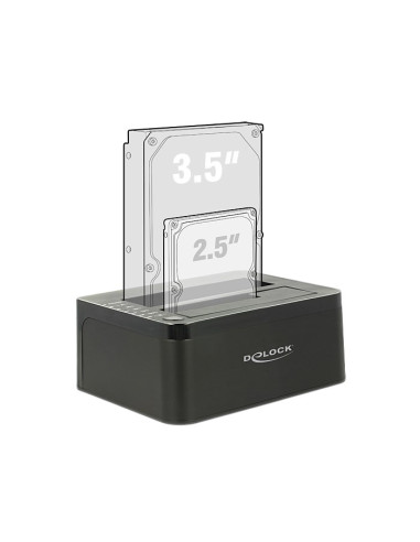 Delock 62661 Stacja Dokująca Do Dysków Twardych Usb 3.2 Gen 1 (3.1 Gen 1) Type-B Czarny
