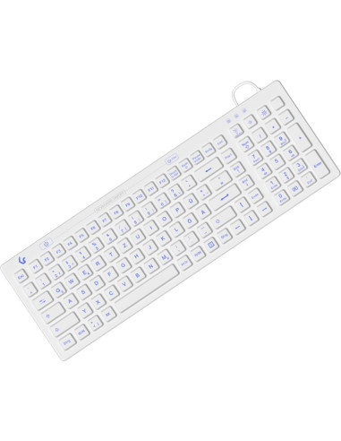 Keysonic Ksk-6031Inel-Wh (De) Klawiatura Przemysłowy Usb Qwertz Niemiecki Biały