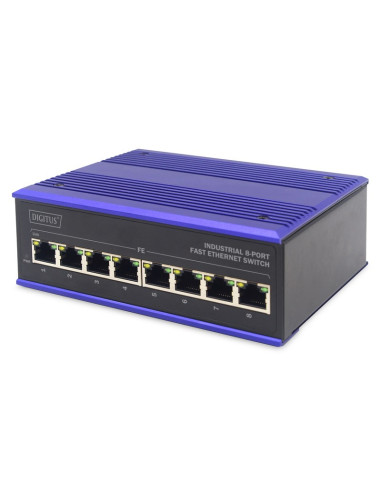 Assmann Electronic Dn-650106 Przełącznik Sieciowy Fast Ethernet (10/100) Czarny, Niebieski