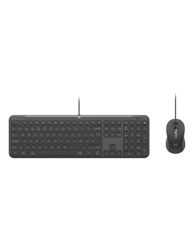 Logitech 920-013343 Klawiatura Dołączona Myszka Dom/Biuro Usb Qwertz Niemiecki Grafitowy