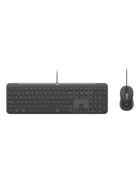 Logitech 920-013343 Klawiatura Dołączona Myszka Dom/Biuro Usb Qwertz Niemiecki Grafitowy