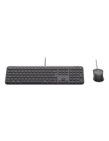 Logitech 920-013343 Klawiatura Dołączona Myszka Dom/Biuro Usb Qwertz Niemiecki Grafitowy