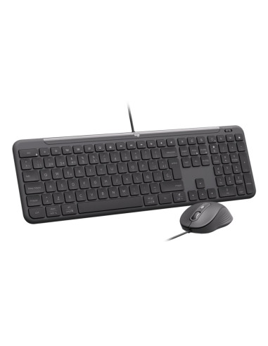 Logitech 920-013343 Klawiatura Dołączona Myszka Dom/Biuro Usb Qwertz Niemiecki Grafitowy