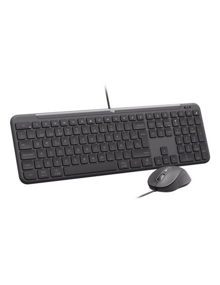 Logitech 920-013343 Klawiatura Dołączona Myszka Dom/Biuro Usb Qwertz Niemiecki Grafitowy