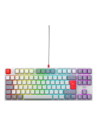 Cherry K4V2 Tkl Klawiatura Gaming Usb Qwertz Niemiecki Szary, Jasny Szary, Czerwony
