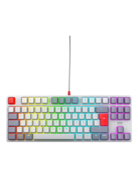 Cherry K4V2 Tkl Klawiatura Gaming Usb Qwertz Niemiecki Szary, Jasny Szary, Czerwony