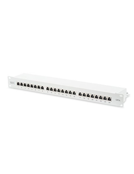 Digitus Panel Krosowy (Patch Panel) 19'' 24X Rj45, Lsa Poziom, Kat.6A, Ekranowany, 1U, Szary, Prowadnica Kabli
