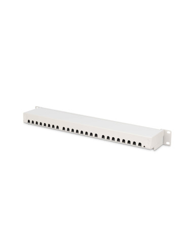 Digitus Panel Krosowy (Patch Panel) 19'' 24X Rj45, Lsa Poziom, Kat.6A, Ekranowany, 1U, Szary, Prowadnica Kabli