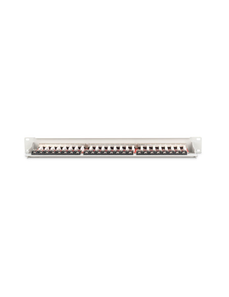 Digitus Panel Krosowy (Patch Panel) 19'' 24X Rj45, Lsa Poziom, Kat.6A, Ekranowany, 1U, Szary, Prowadnica Kabli
