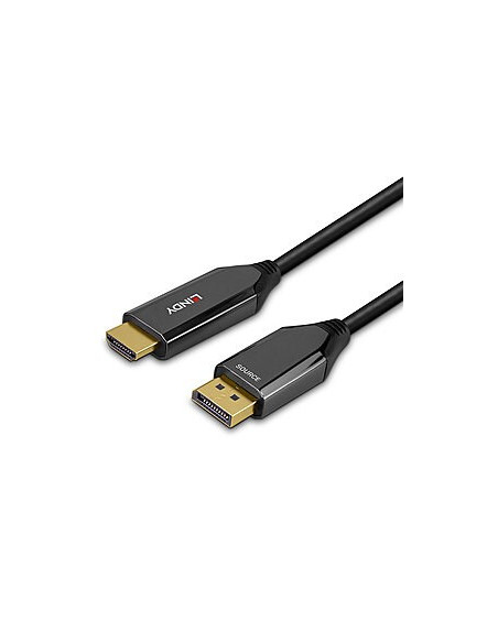 Lindy 40932 Adapter Kablowy 3 M Displayport Hdmi Czarny