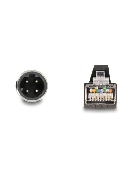 Delock Kabel M12 D-Coded 4 Pin, Męski Na Rj45 Męski Pur (Tpu), 5 M