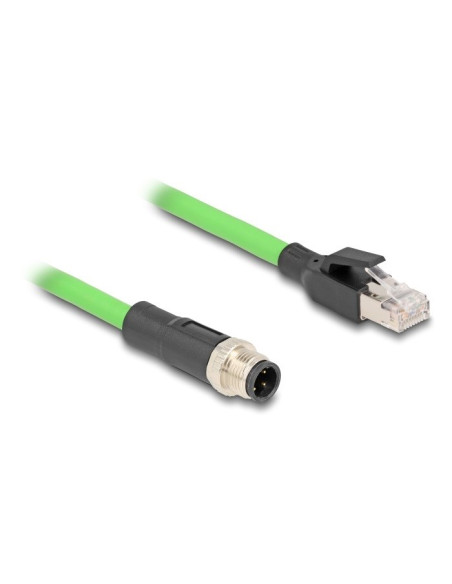 Delock Kabel M12 D-Coded 4 Pin, Męski Na Rj45 Męski Pur (Tpu), 5 M