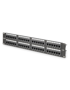 Digitus Panel Krosowy (Patch Panel) 19'' 48X Rj45, Lsa Pion, Kat.6, Nieekranowany, 2U, Czarny, Prowadnica Kabli, Pola Opisowe