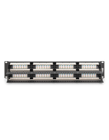 Digitus Panel Krosowy (Patch Panel) 19'' 48X Rj45, Lsa Pion, Kat.6, Nieekranowany, 2U, Czarny, Prowadnica Kabli, Pola Opisowe
