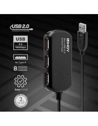 Lindy 42781 Huby I Koncentratory 480 Mbit/S