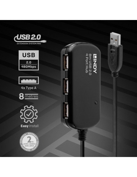 Lindy 42781 Huby I Koncentratory 480 Mbit/S