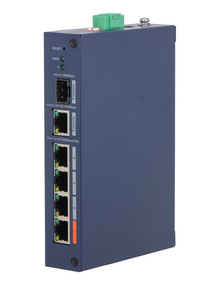 Dahua Technology Chs4106-4Et-60 Przełącznik Sieciowy Zarządzany L2 Fast Ethernet (10/100) Obsługa Poe Desktop Niebieski