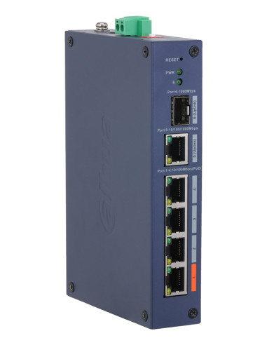 Dahua Technology Chs4106-4Et-60 Przełącznik Sieciowy Zarządzany L2 Fast Ethernet (10/100) Obsługa Poe Desktop Niebieski