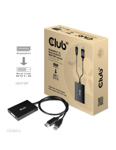 Club3D Cac-1010-A Adapter Kablowy 0,6 M Displayport Dvi-D + Usb Czarny