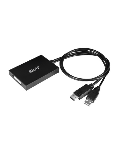 Club3D Cac-1010-A Adapter Kablowy 0,6 M Displayport Dvi-D + Usb Czarny