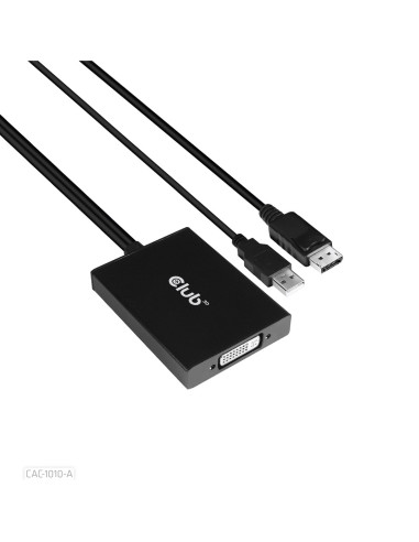 Club3D Cac-1010-A Adapter Kablowy 0,6 M Displayport Dvi-D + Usb Czarny