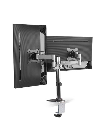 Logilink Bp0077 Uchwyt / Stojak Do Monitorów 68,6 Cm (27") Biurko Czarny, Stal Nierdzewna