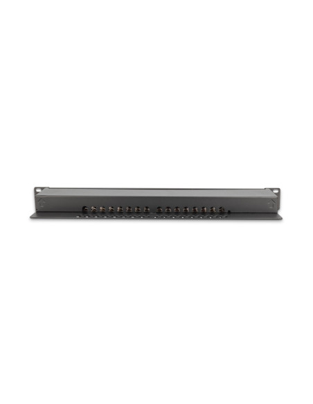 Digitus Panel Krosowy (Patch Panel) 19'' 16X Rj45, Lsa Poziom, Kat.6, Ekranowany, 1U, Czarny, Prowadnica Kabli