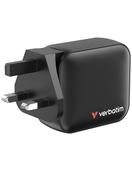 Verbatim Gan Charger 100W Uniwersalne Czarny Prąd Przemienny Szybkie Ładowanie Wewnętrzna