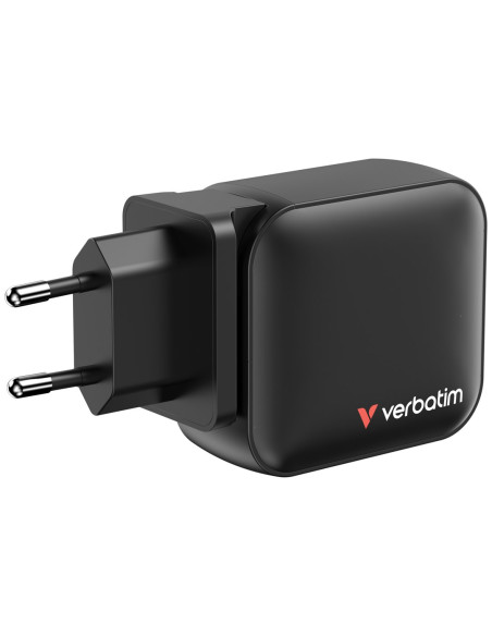 Verbatim Gan Charger 100W Uniwersalne Czarny Prąd Przemienny Szybkie Ładowanie Wewnętrzna