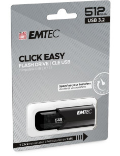 Emtec B110 Click Easy 3.2 Pamięć Usb 512 Gb Usb Typu-A 3.2 Gen 2 (3.1 Gen 2) Czarny