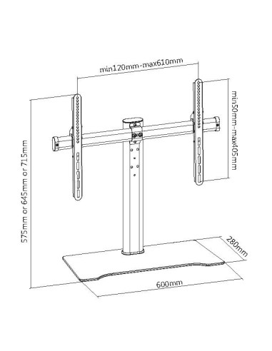 Equip 650601 Uchwyt Do Telewizorów 139,7 Cm (55") Czarny