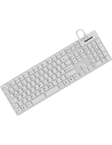 Keysonic Ksk-8030 In (De) White Klawiatura Przemysłowy Usb Qwertz Niemiecki Biały