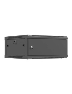 Lanberg Szafa Instalacyjna Rack Wisząca 19" 4U 600X600 Czarna Drzwi Metalowe (Flat Pack)