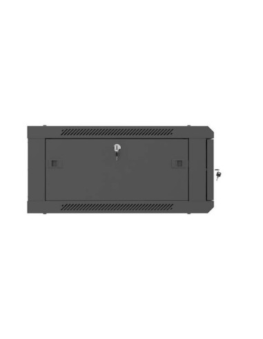 Lanberg Szafa Instalacyjna Rack Wisząca 19" 4U 600X600 Czarna Drzwi Metalowe (Flat Pack)