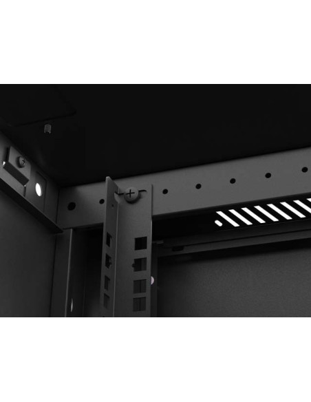 Lanberg Szafa Instalacyjna Rack Wisząca 19" 4U 600X600 Czarna Drzwi Metalowe (Flat Pack)