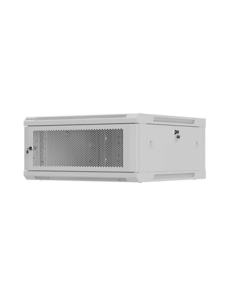 Lanberg Szafa Instalacyjna Rack Wisząca 19" 4U 600X600 Szara Drzwi Perforowane (Flat Pack)
