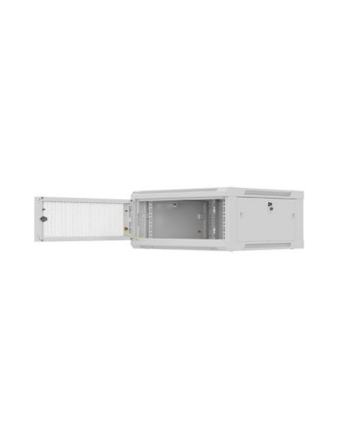 Lanberg Szafa Instalacyjna Rack Wisząca 19" 4U 600X600 Szara Drzwi Perforowane (Flat Pack)