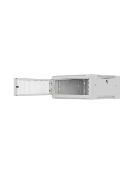 Lanberg Szafa Instalacyjna Rack Wisząca 19" 4U 600X600 Szara Drzwi Perforowane (Flat Pack)