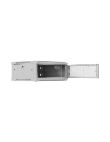 Lanberg Szafa Instalacyjna Rack Wisząca 19" 4U 600X600 Szara Drzwi Perforowane (Flat Pack)