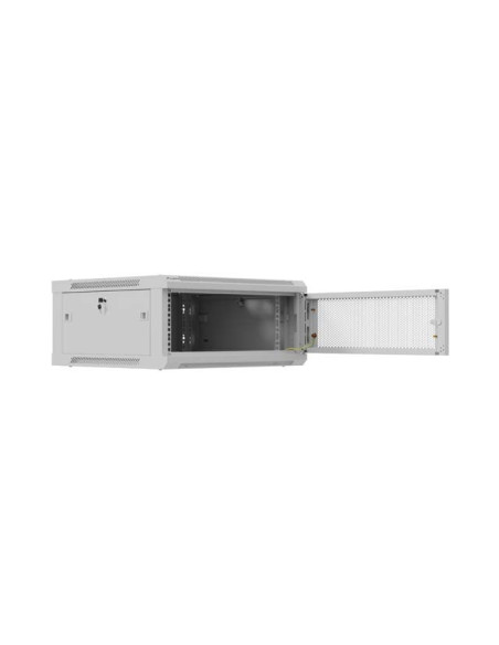 Lanberg Szafa Instalacyjna Rack Wisząca 19" 4U 600X600 Szara Drzwi Perforowane (Flat Pack)