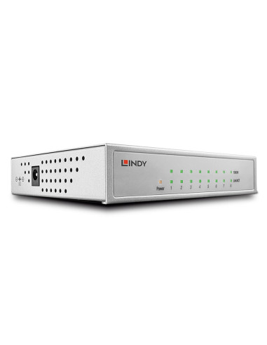 Lindy 25045 Przełącznik Sieciowy Zarządzany Gigabit Ethernet (10/100/1000) Obsługa Poe Srebrny
