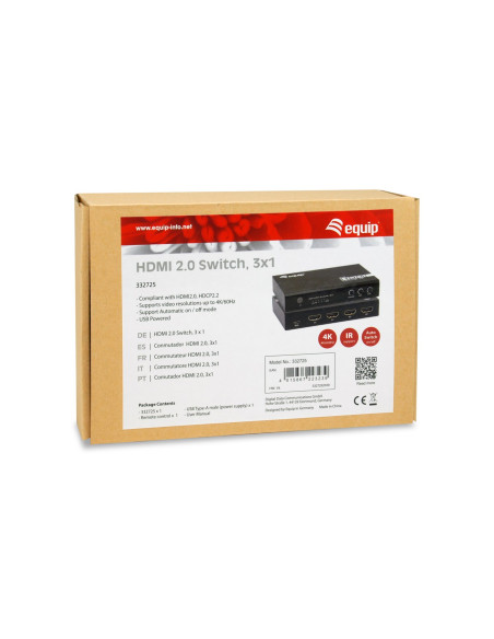 Equip 332725 Przełącznik Wideo Hdmi
